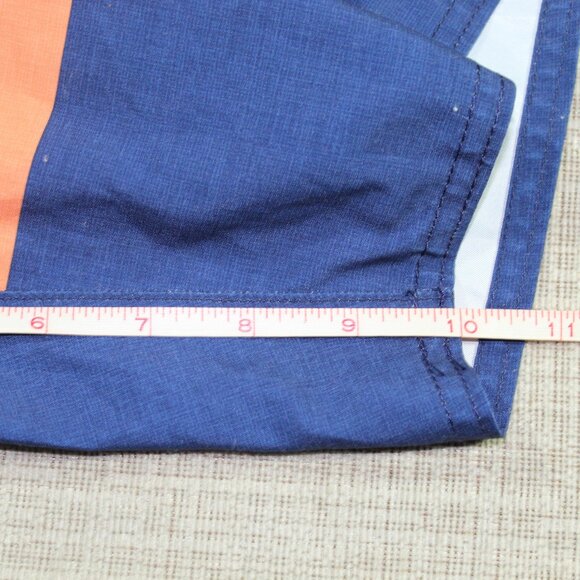 Roundtree & Yorke Blue, Orange and White Swim Shorts with Zipper Front- LIKE NEW - Picture 5 of 8